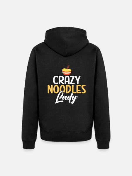 Noodle Lover Gifts - Unisex Premium Organic Zip Hoodie - black