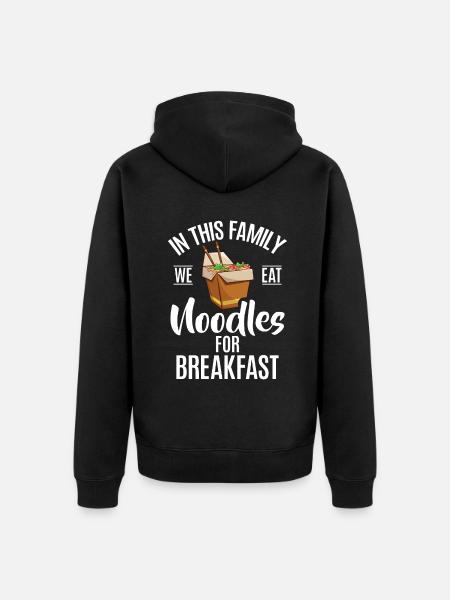 Noodle Lover Gifts - Unisex Premium Organic Zip Hoodie - black