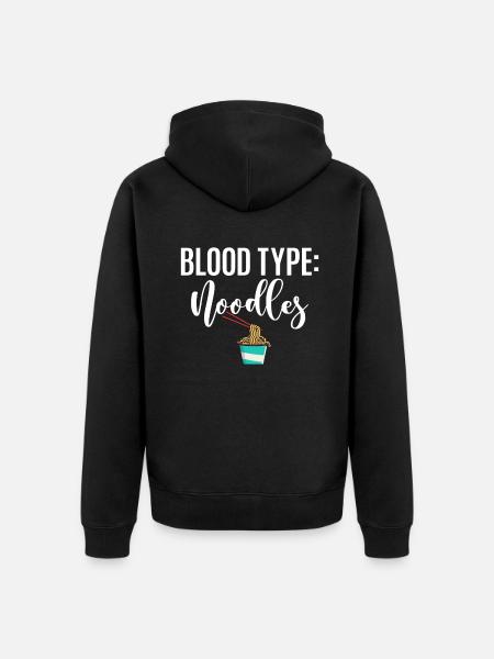 Noodle Lover Gifts - Unisex Premium Organic Zip Hoodie - black