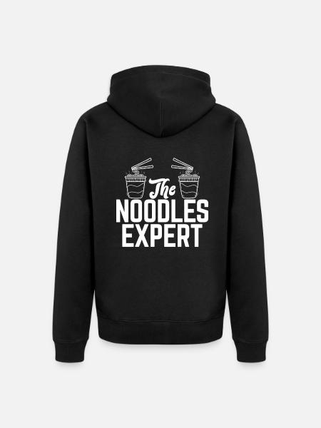 Noodle Lover Gifts - Unisex Premium Organic Zip Hoodie - black