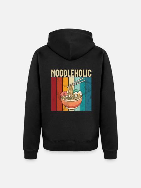 Noodle Lover Gifts - Unisex Premium Organic Zip Hoodie - black