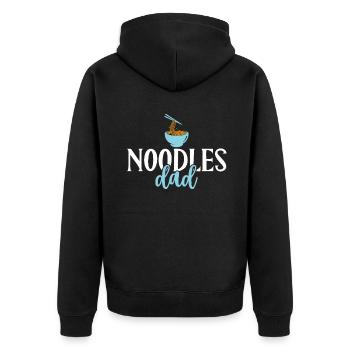 Cadeaux pour les amateurs de nouilles - Veste à capuche bio Premium Unisexe - noir - Dos - Nico (187cm)