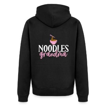 Cadeaux pour les amateurs de nouilles - Veste à capuche bio Premium Unisexe - noir - Dos - Nico (187cm)
