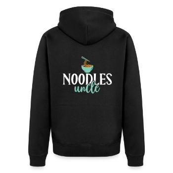 Cadeaux pour les amateurs de nouilles - Veste à capuche bio Premium Unisexe - noir - Dos - Nico (187cm)