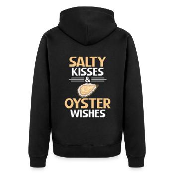 Oyster Gifts - Unisex Premium Bio Zip Hoodie - Schwarz - Hinten - Nico (187cm)