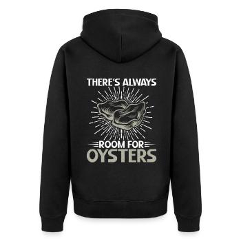 Oyster Gifts - Unisex Premium Bio Zip Hoodie - Schwarz - Hinten - Nico (187cm)