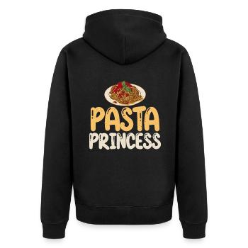 Pasta Lover Gifts - Unisex Premium Organic Zip Hoodie - black - Back - Nico (187cm)