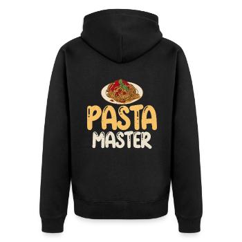 Pasta Lover Gifts - Unisex Premium Organic Zip Hoodie - black - Back - Nico (187cm)