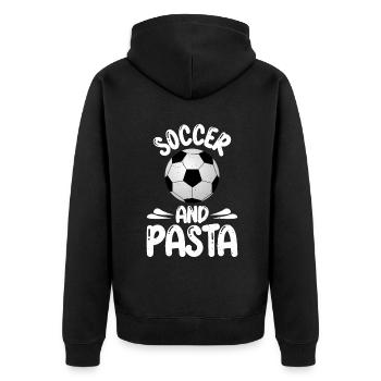 Pasta Lover Gifts - Unisex Premium Organic Zip Hoodie - black - Back - Nico (187cm)