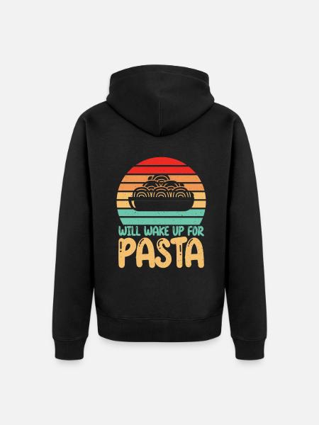 Pasta Lover Gifts - Unisex Premium Organic Zip Hoodie - black