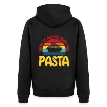 Pasta Lover Gifts - Unisex Premium Bio Zip Hoodie - Schwarz - Hinten - Nico (187cm)