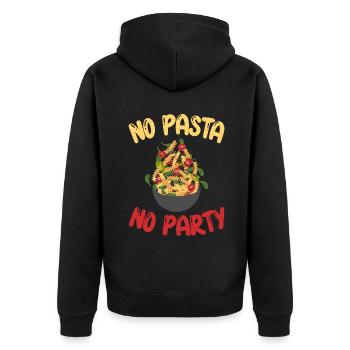Pasta Lover Gifts - Unisex Premium Organic Zip Hoodie - black - Back - Nico (187cm)