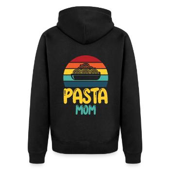 Pasta Lover Gifts - Unisex Premium Organic Zip Hoodie - black - Back - Nico (187cm)