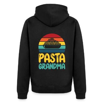 Pasta Lover Gifts - Unisex Premium Organic Zip Hoodie - black - Back - Nico (187cm)