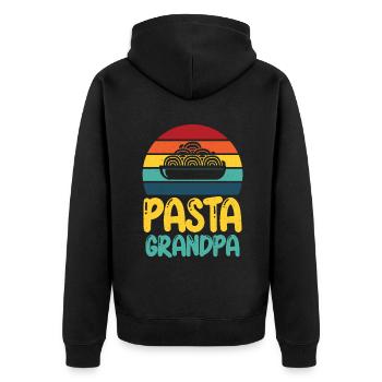 Pasta Lover Gifts - Unisex Premium Organic Zip Hoodie - black - Back - Nico (187cm)