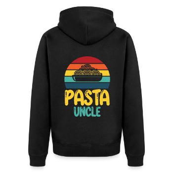 Pasta Lover Gifts - Unisex Premium Organic Zip Hoodie - black - Back - Nico (187cm)