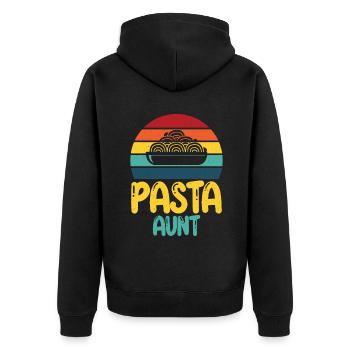 Pasta Lover Gifts - Unisex Premium Organic Zip Hoodie - black - Back - Nico (187cm)
