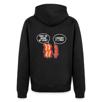 Sausage Lover - Unisex Premium Bio Zip Hoodie - Schwarz - Hinten - Nico (187cm)