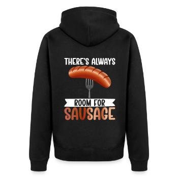 Sausage Lover - Unisex Premium Bio Zip Hoodie - Schwarz - Hinten - Nico (187cm)