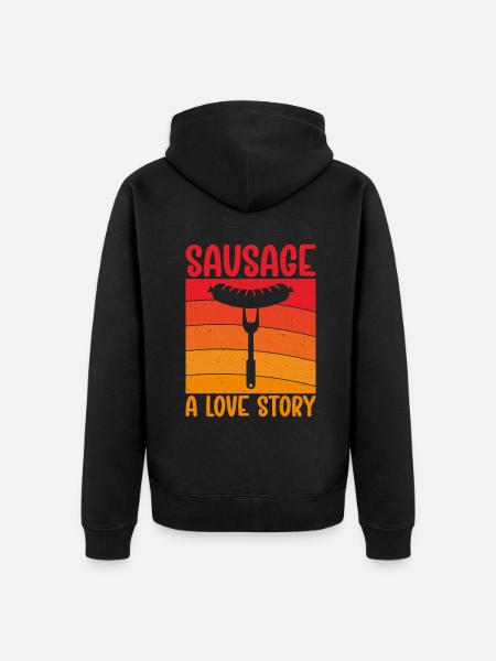 Sausage Lover - Unisex Premium Bio Zip Hoodie - Schwarz