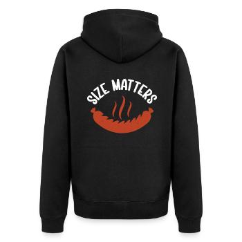 Sausage Lover - Unisex Premium Bio Zip Hoodie - Schwarz - Hinten - Nico (187cm)