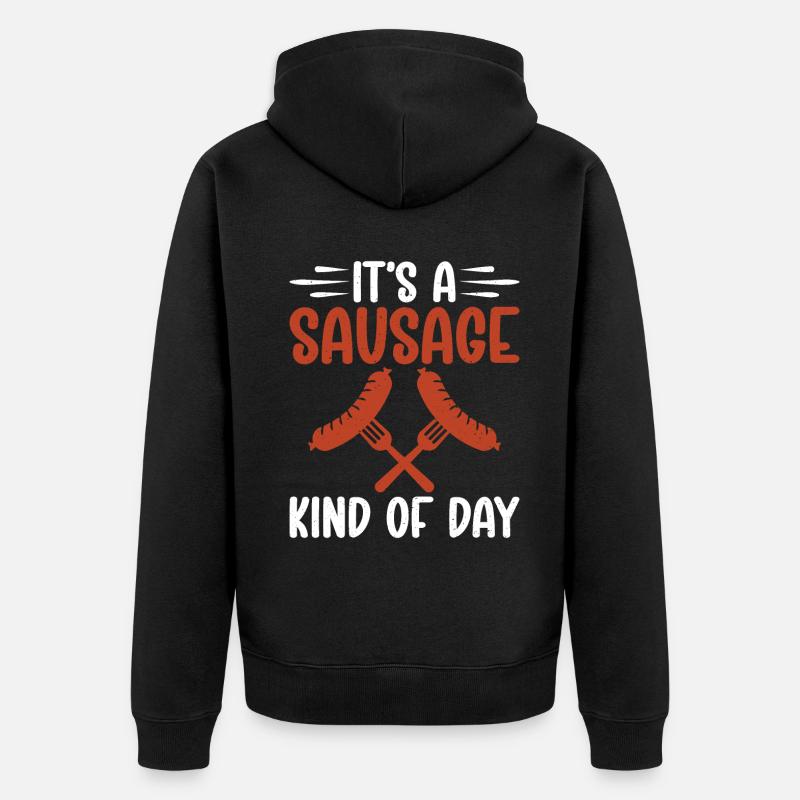 Amateur de saucisses - Veste à capuche bio Premium Unisexe - noir