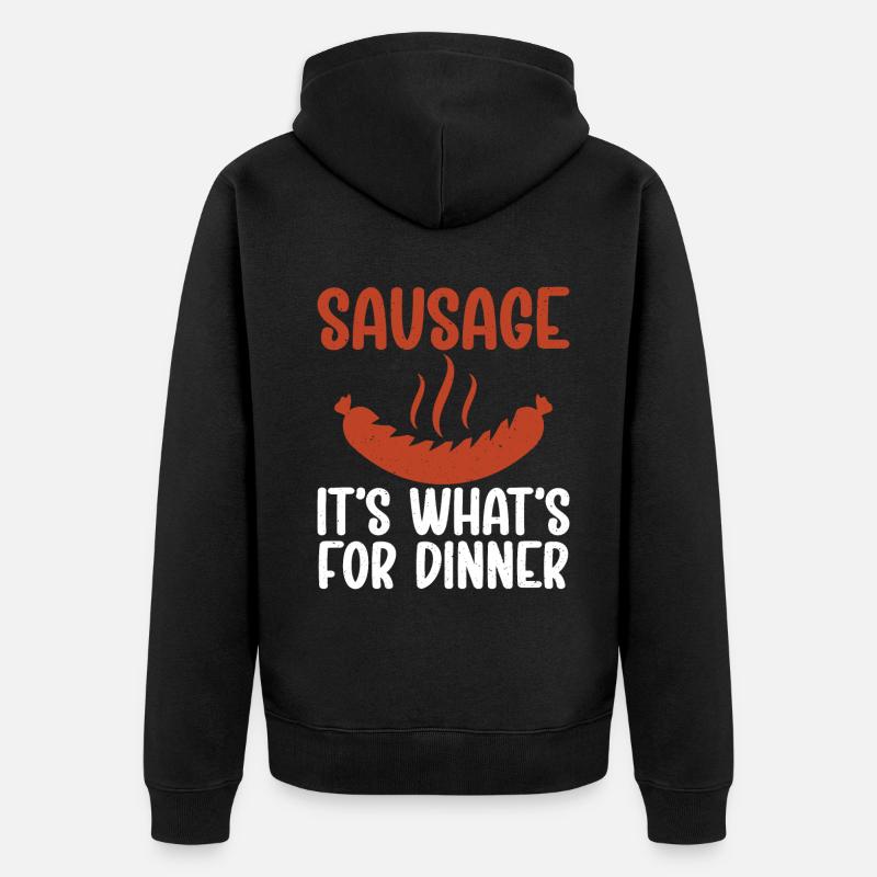 Amateur de saucisses - Veste à capuche bio Premium Unisexe - noir