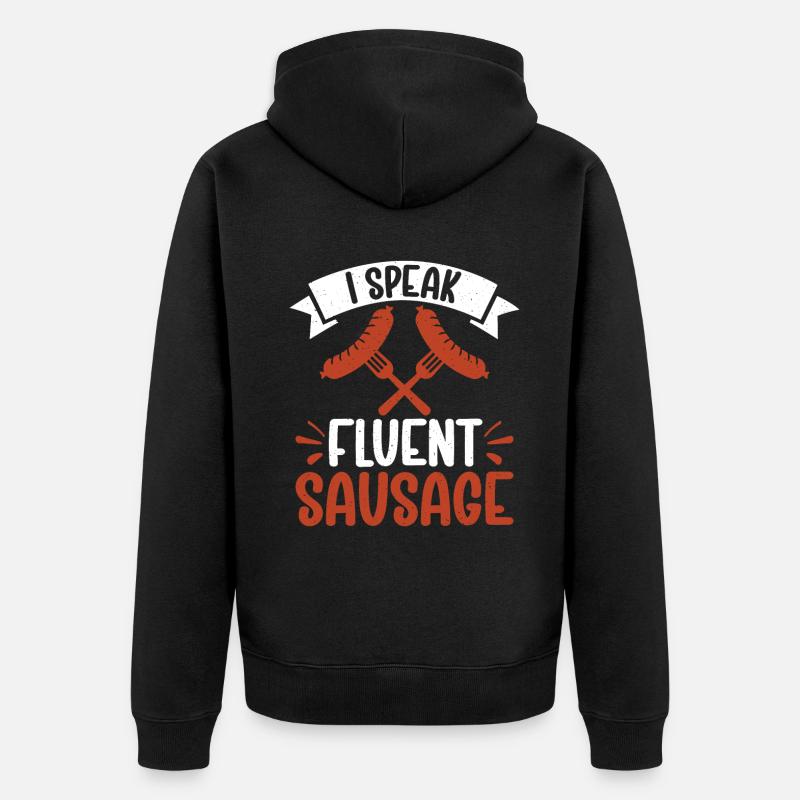 Amateur de saucisses - Veste à capuche bio Premium Unisexe - noir