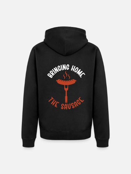 Sausage Lover - Unisex Premium Organic Zip Hoodie - black