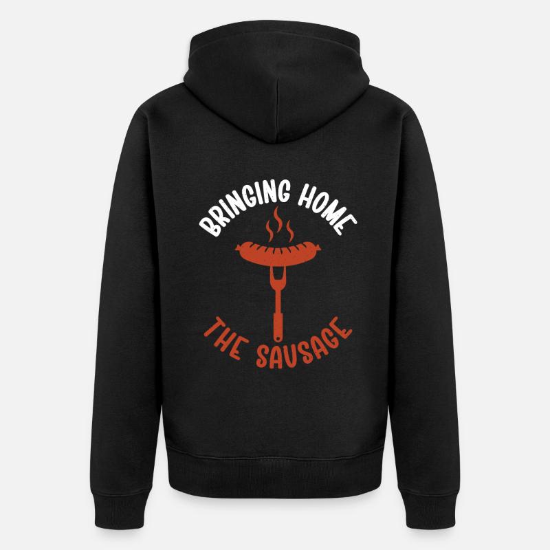 Amateur de saucisses - Veste à capuche bio Premium Unisexe - noir