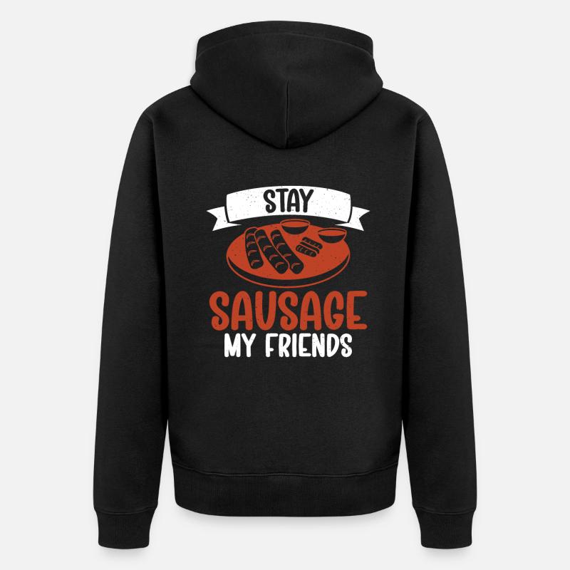 Sausage Lover - Unisex Premium Bio Zip Hoodie - Schwarz