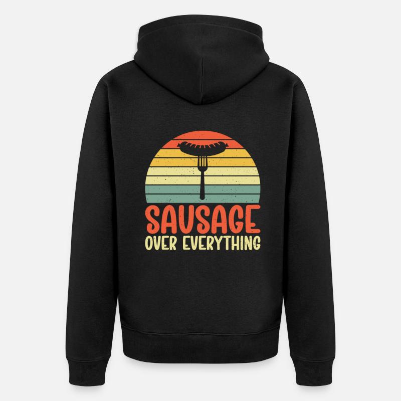 Amateur de saucisses - Veste à capuche bio Premium Unisexe - noir