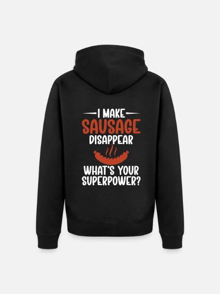Sausage Lover - Unisex Premium Organic Zip Hoodie - black