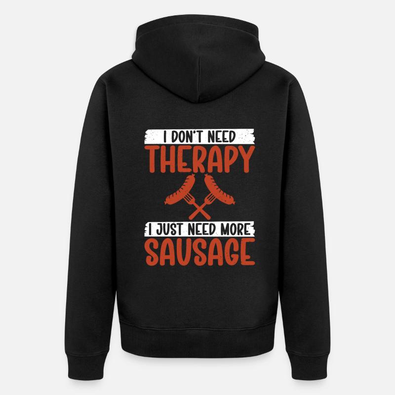 Sausage Lover - Unisex Premium Bio Zip Hoodie - Schwarz