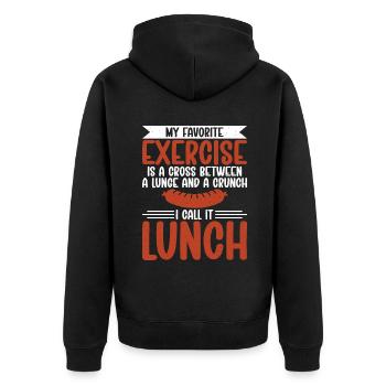 Sausage Lover - Unisex Premium Organic Zip Hoodie - black - Back - Nico (187cm)