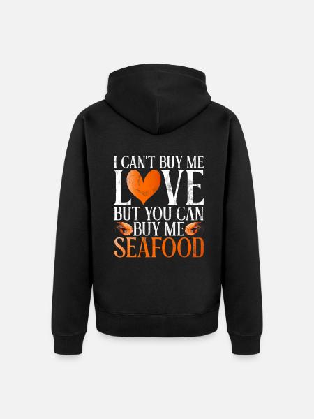 Seafood Lover Gift - Unisex Premium Organic Zip Hoodie - black
