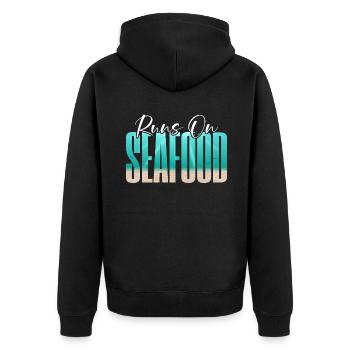Cadeau pour les amateurs de fruits de mer - Veste à capuche bio Premium Unisexe - noir - Dos - Nico (187cm)