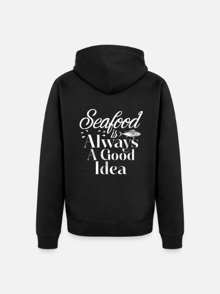 Seafood Lover Gift - Unisex Premium Bio Zip Hoodie - Schwarz
