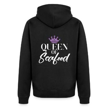 Cadeau pour les amateurs de fruits de mer - Veste à capuche bio Premium Unisexe - noir - Dos - Nico (187cm)