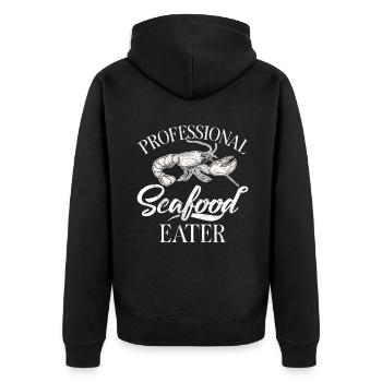 Cadeau pour les amateurs de fruits de mer - Veste à capuche bio Premium Unisexe - noir - Dos - Nico (187cm)