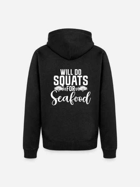 Seafood Lover Gift - Unisex Premium Organic Zip Hoodie - black