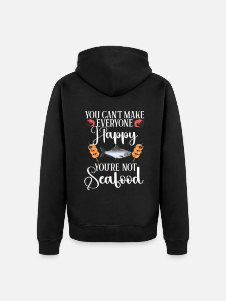 Seafood Lover Gift - Unisex Premium Organic Zip Hoodie - black