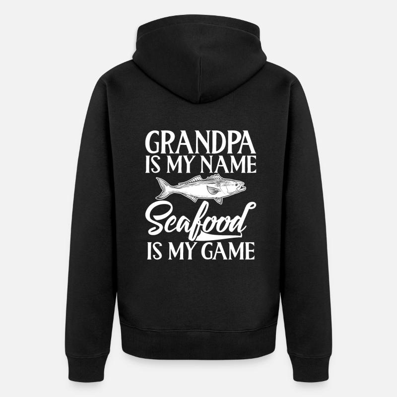 Seafood Lover Gift - Unisex Premium Bio Zip Hoodie - Schwarz