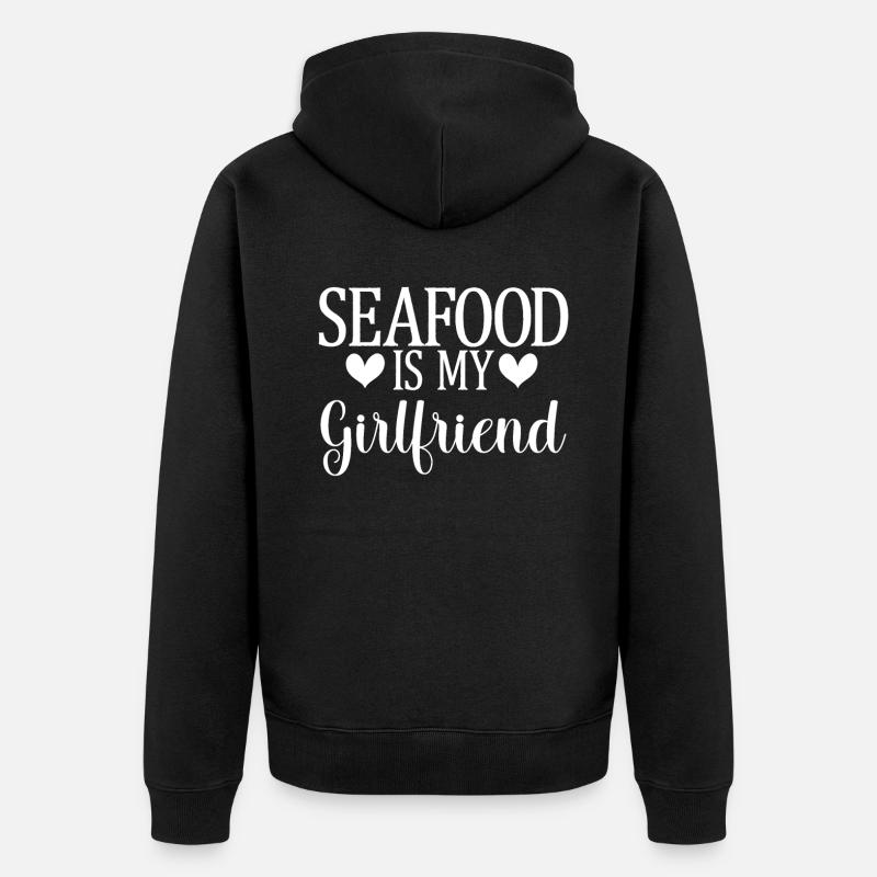 Seafood Lover Gift - Unisex Premium Bio Zip Hoodie - Schwarz