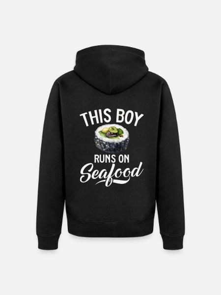 Seafood Lover Gift - Unisex Premium Bio Zip Hoodie - Schwarz