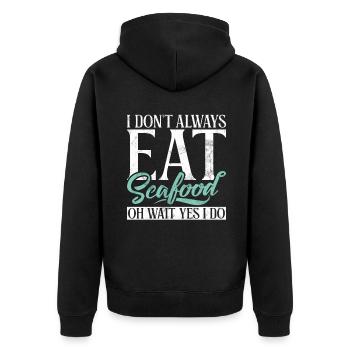 Seafood Lover Gift - Unisex Premium Bio Zip Hoodie - Schwarz - Hinten - Nico (187cm)