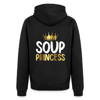Soup Lovers Gifts - Unisex Premium Organic Zip Hoodie - black - Back - Nico (187cm)