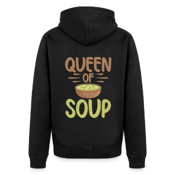 Soup Lovers Gifts - Unisex Premium Bio Zip Hoodie - Schwarz - Hinten - Nico (187cm)