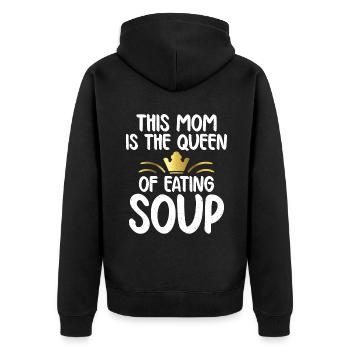 Soup Lovers Gifts - Unisex Premium Organic Zip Hoodie - black - Back - Nico (187cm)
