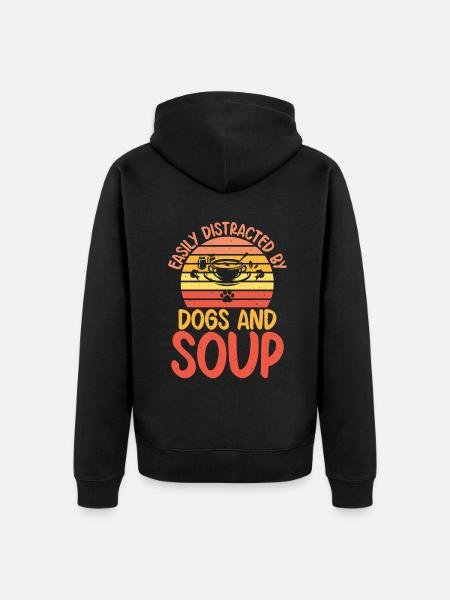 Soup Lovers Gifts - Unisex Premium Organic Zip Hoodie - black
